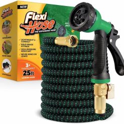 Alternative view of Lumi Discount Hose with 8 Function Nozzle, 100FT, 3/4 Inch Solid Brass Fittings and Double Latex Core