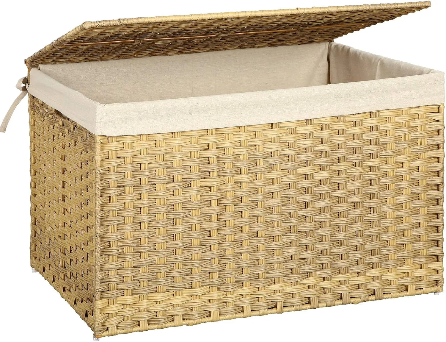 Discount Storage Basket with Lid, 9.2 Gallon (35L), Foldable, Blanket Storage Bin with Handles - Image 10