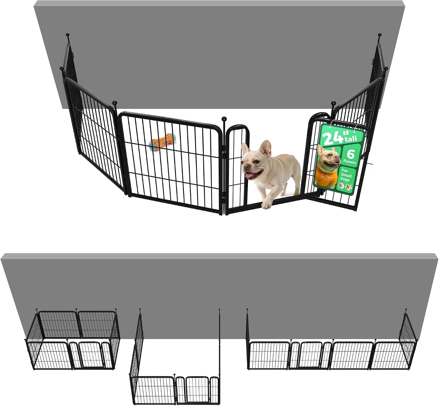 Discount Rollick Dog Playpen, Indoor, 24 H, 8 Panels - Image 74