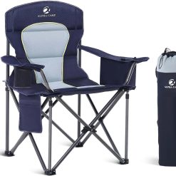 Alternative view of Lumi Discount LET鈥橲 CAMP Folding Camping Chair Oversized Heavy Duty Padded Outdoor Chair with Cup Holder Storage and Cooler Bag