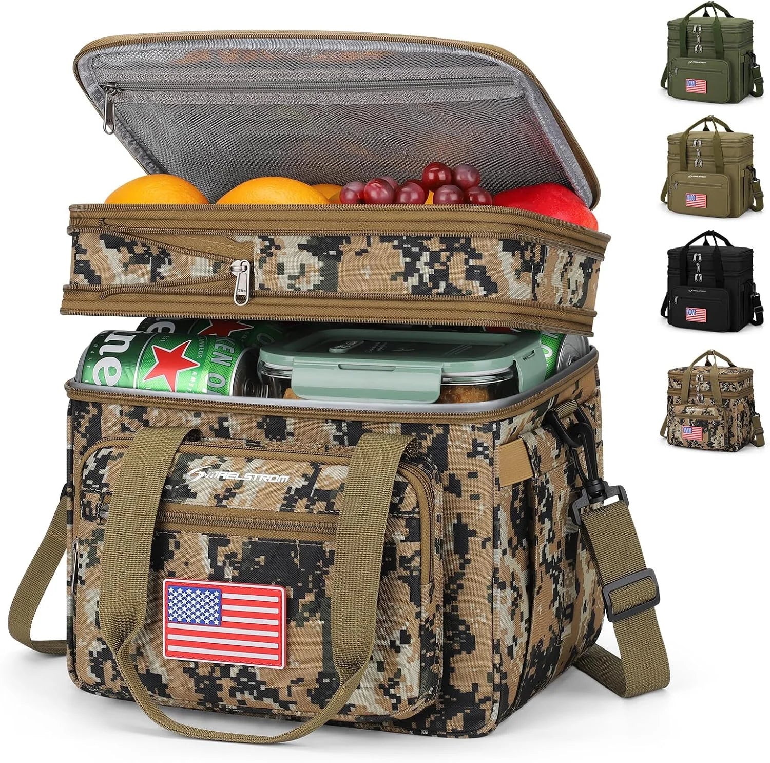Discount 23L Insulated Lunch Box, Expandable Double Deck Cooler Bag - Image 9