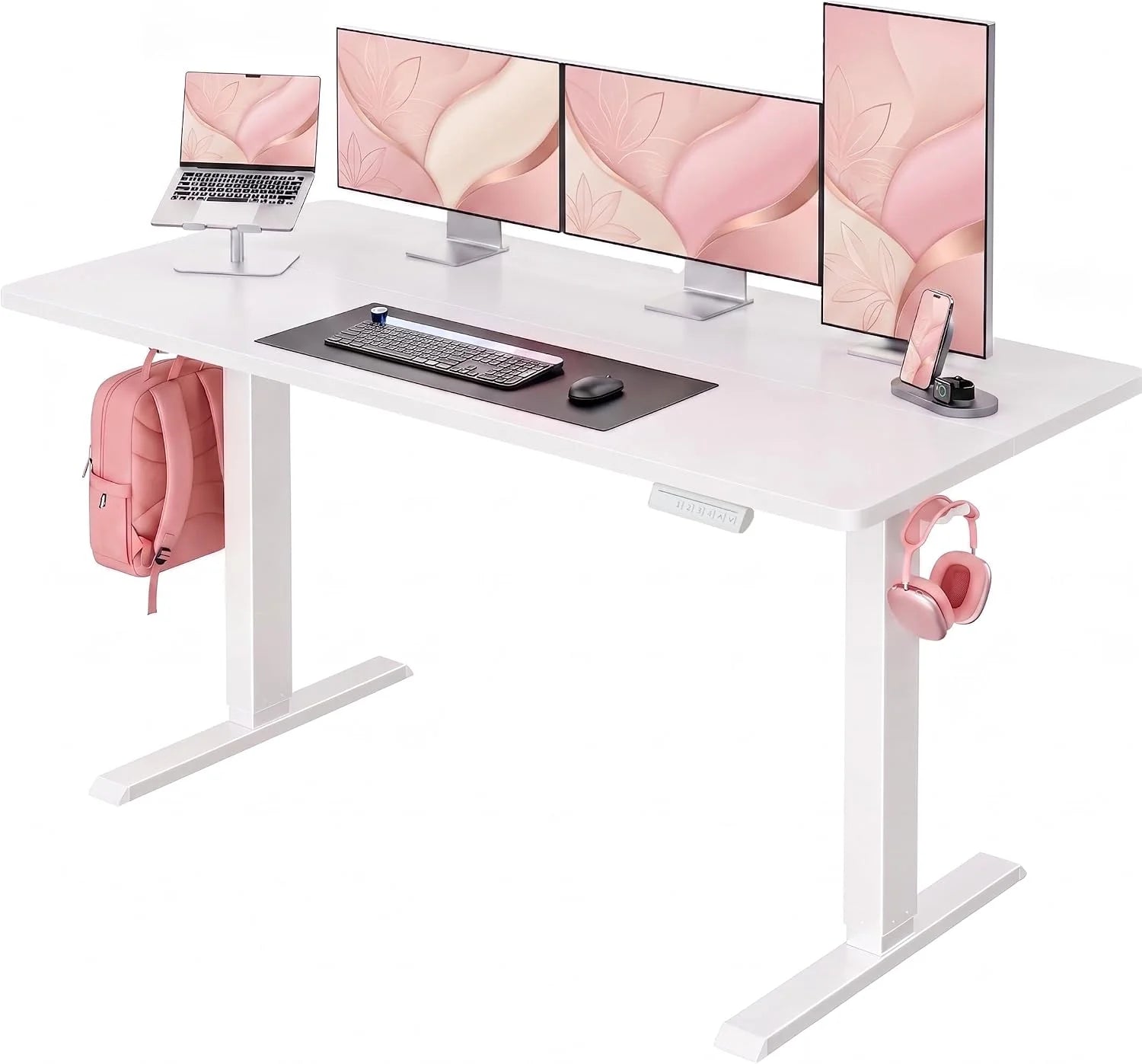 Lumi Discount HUANUO 32 Small Electric Standing Desk Adjustable Height, 4 Memory Height Settings - Image 26