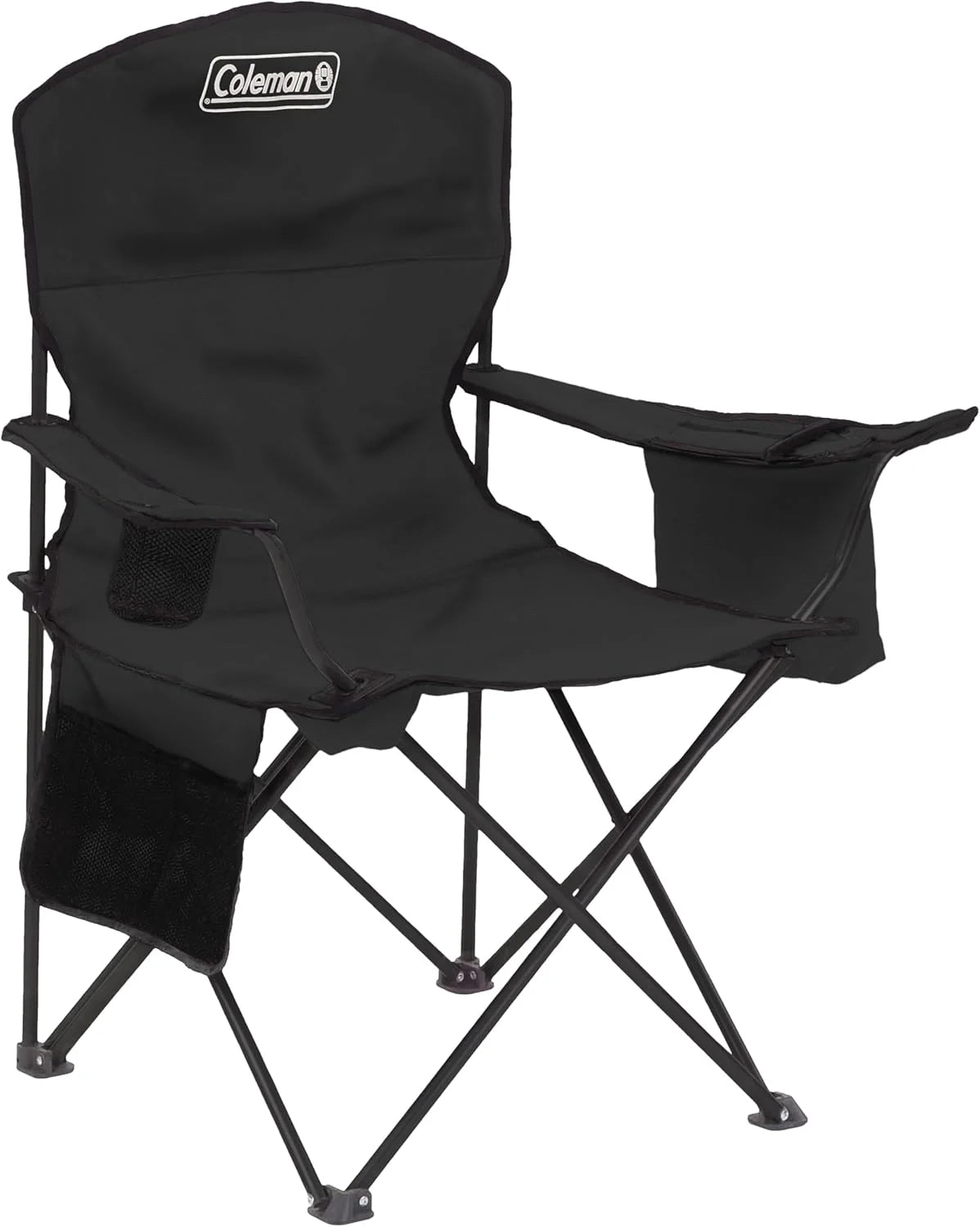 Lumi Discount Coleman Portable Camping Chair with 4-Can Cooler, Cushioned Seat & Back with Side Pockets & Cup Holder - Image 3