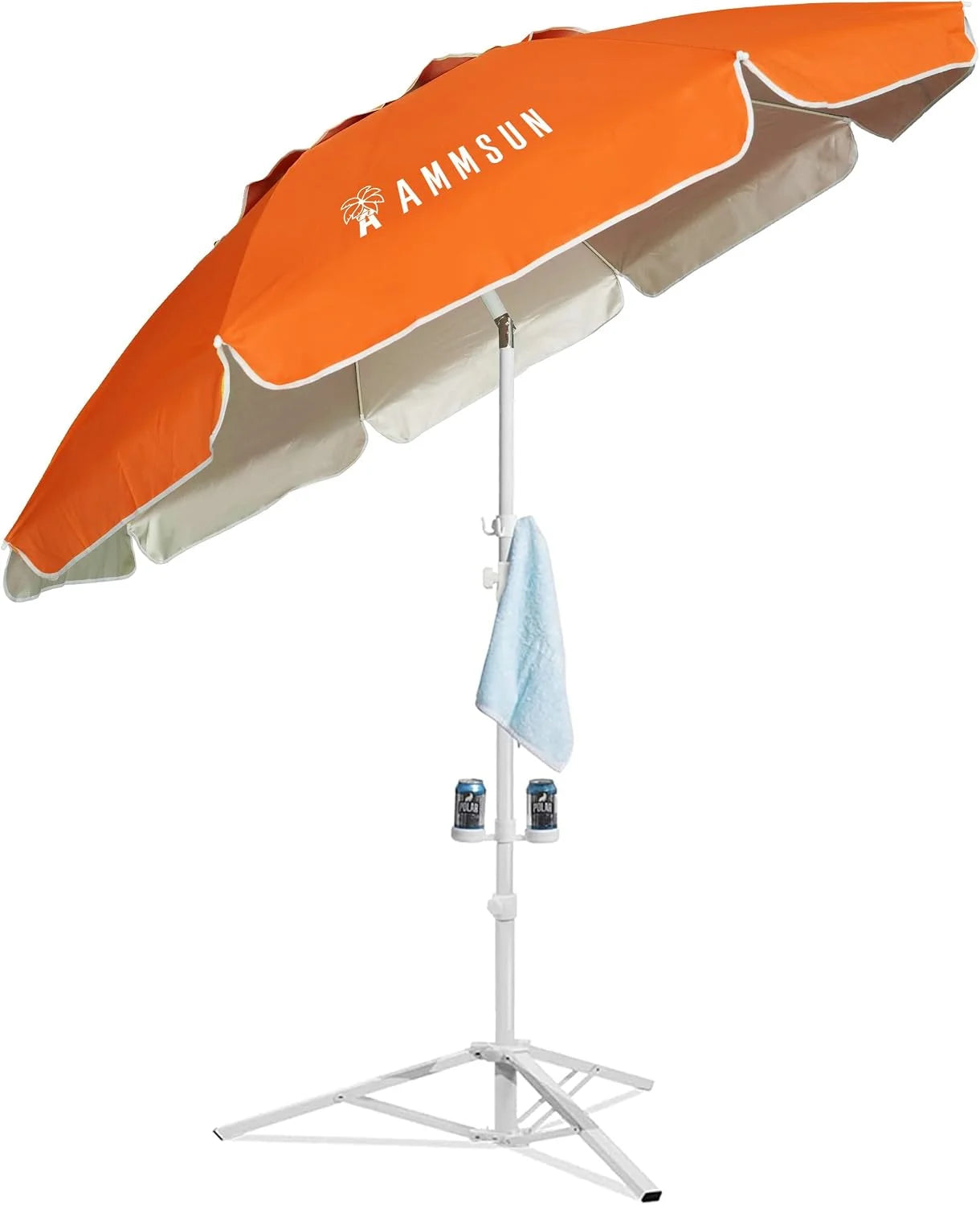 Discount AMMSUN Shade Umbrella, Premium Portable Umbrella with Stand, 6.5ft Lightweight Free Standing Canopy for Sporting Games - Image 5
