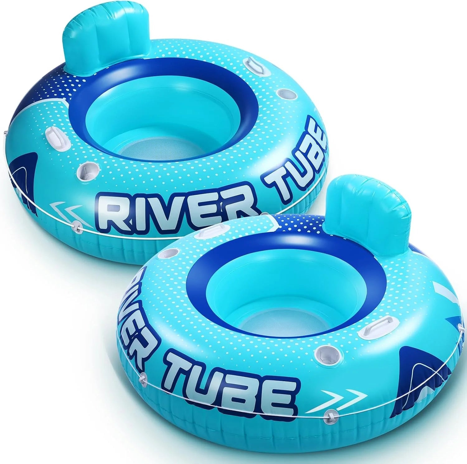 Discount Glimin 2 Pcs Green Blue 53 Heavy Duty River Tube Float Inflatable Pool Floating Tube for Adult Large River Raft Water - Image 3