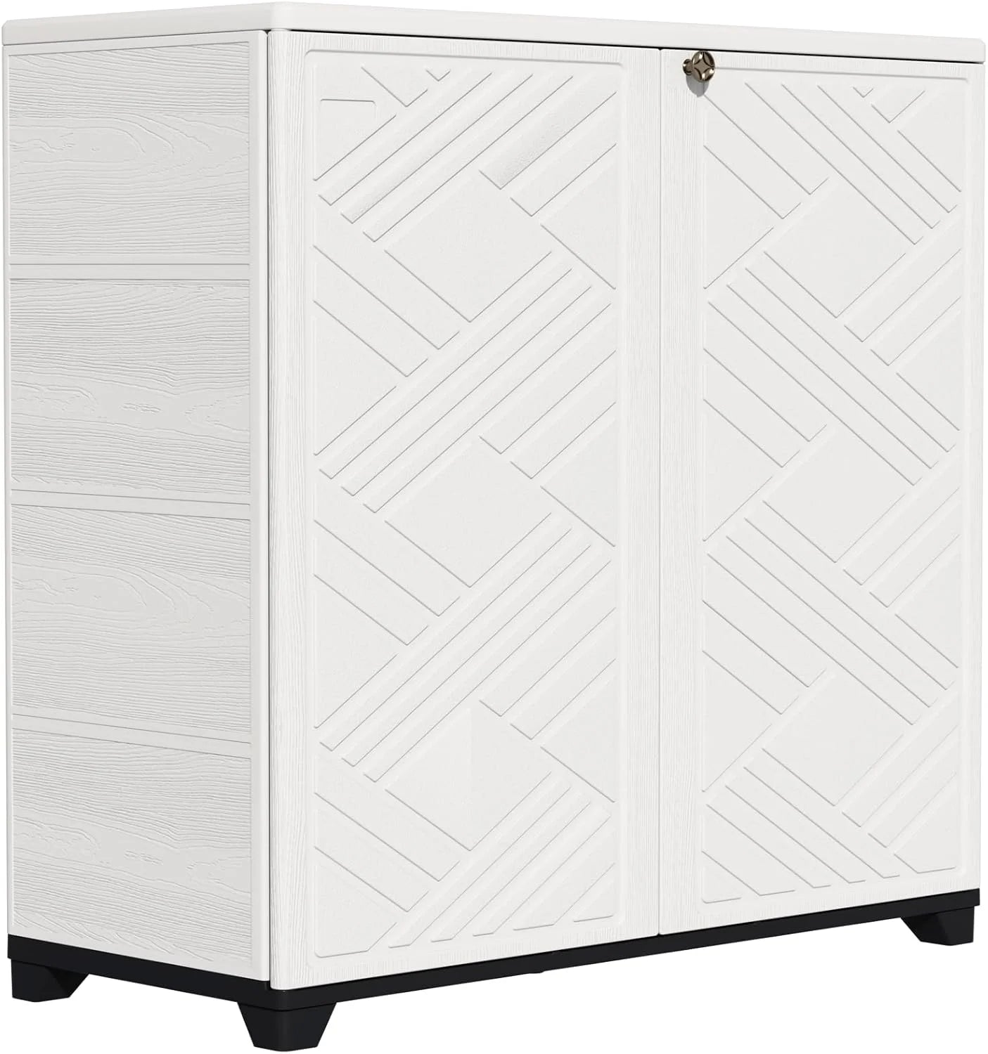 Lumi Discount Indoor/Outdoor Storage Cabinet Waterproof, 34x15x34 Plastic Outdoor Storage Box for Garden Balcony Bathroom - Image 5