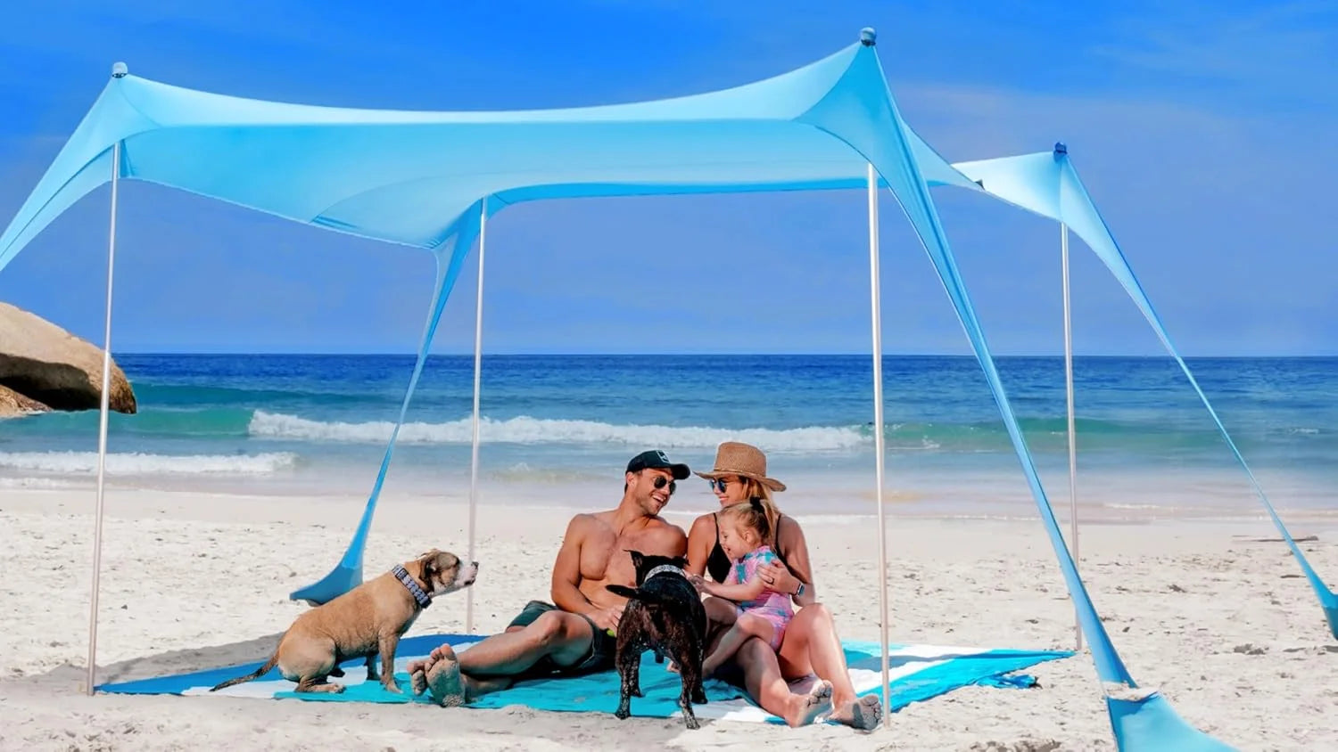 Discount Ninja Beach Tent Sun Shelter UPF50+, Easy Pop Up Beach Canopy - Image 7
