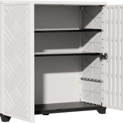 Alternative view of Lumi Discount Indoor/Outdoor Storage Cabinet Waterproof, 34x15x34 Plastic Outdoor Storage Box for Garden Balcony Bathroom