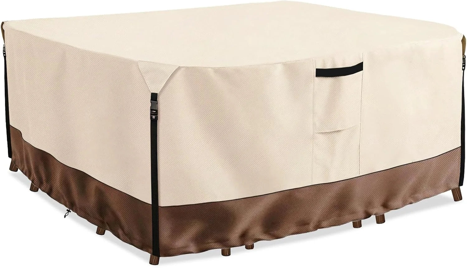 Discount Wavecover 4-Piece Patio Furniture Cover Set, 600D Heavy Duty Outdoor Furniture Covers Waterproof " Fits 3-Seater Sofa - Image 3