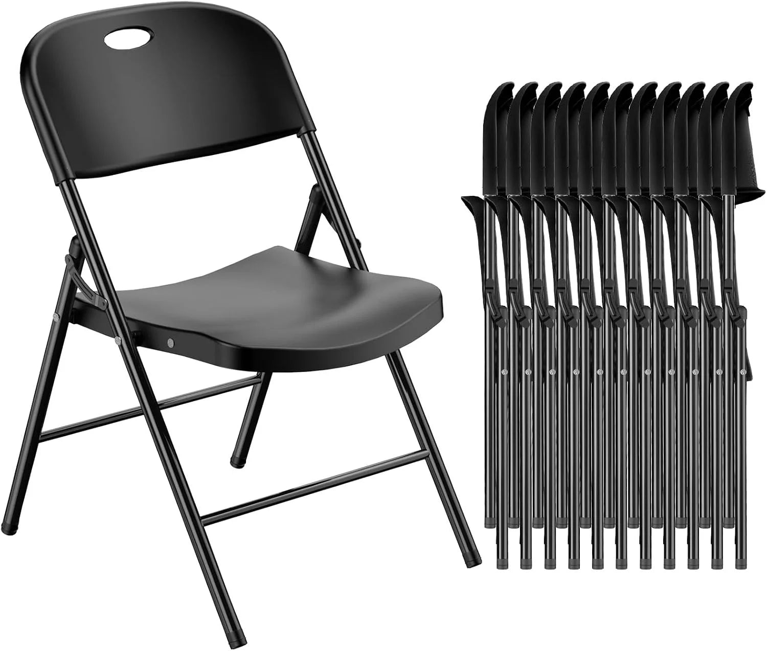 Lumi Discount 350 Weight Limit Heavy Duty Plastic Folding Chair with Reinfoced Steel Frame for Indoor and Outdoor, Wedding - Image 8