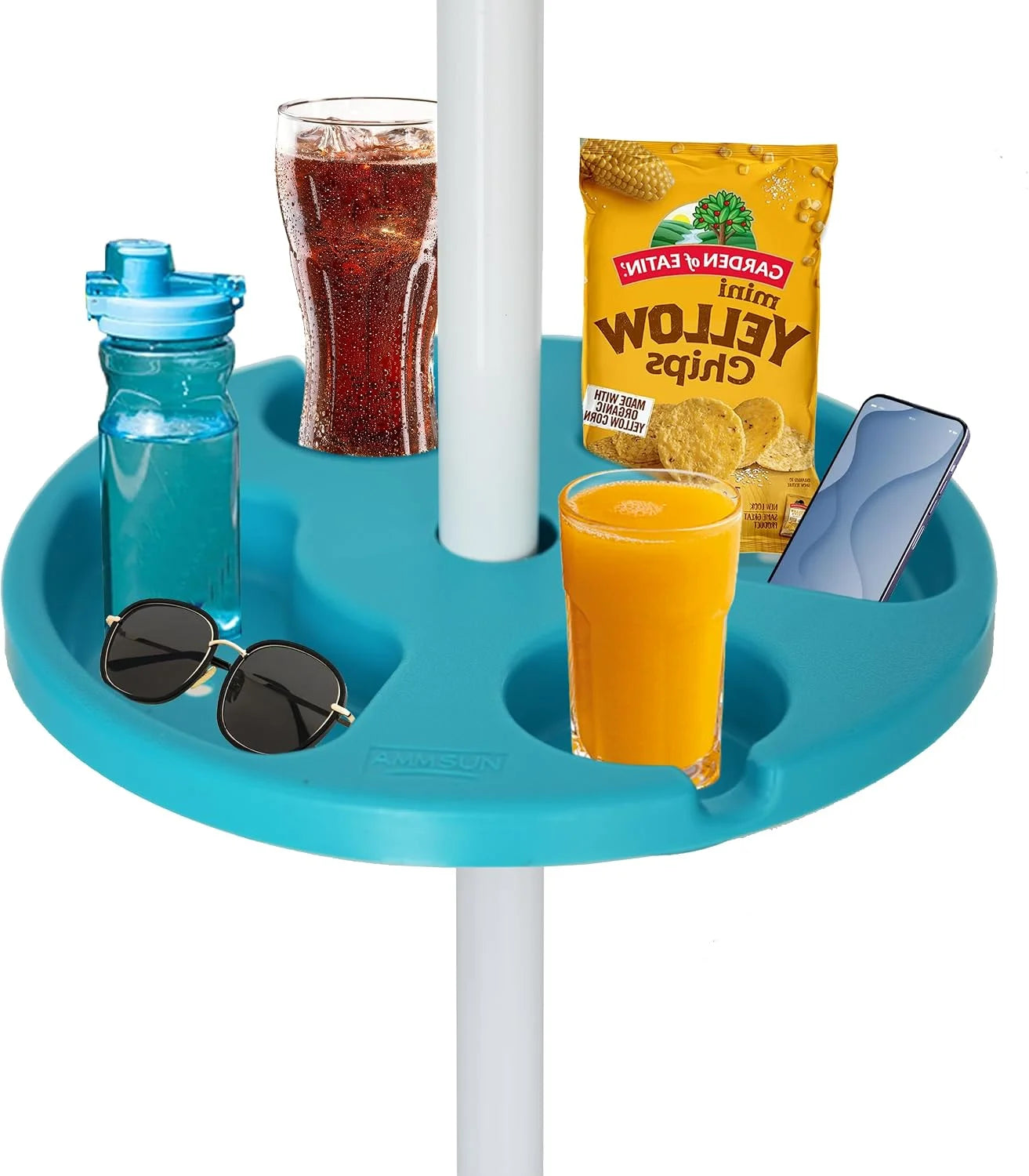 Lumi Discount AMMSUN 13 Portable Beach Umbrella Table Tray White - Image 3