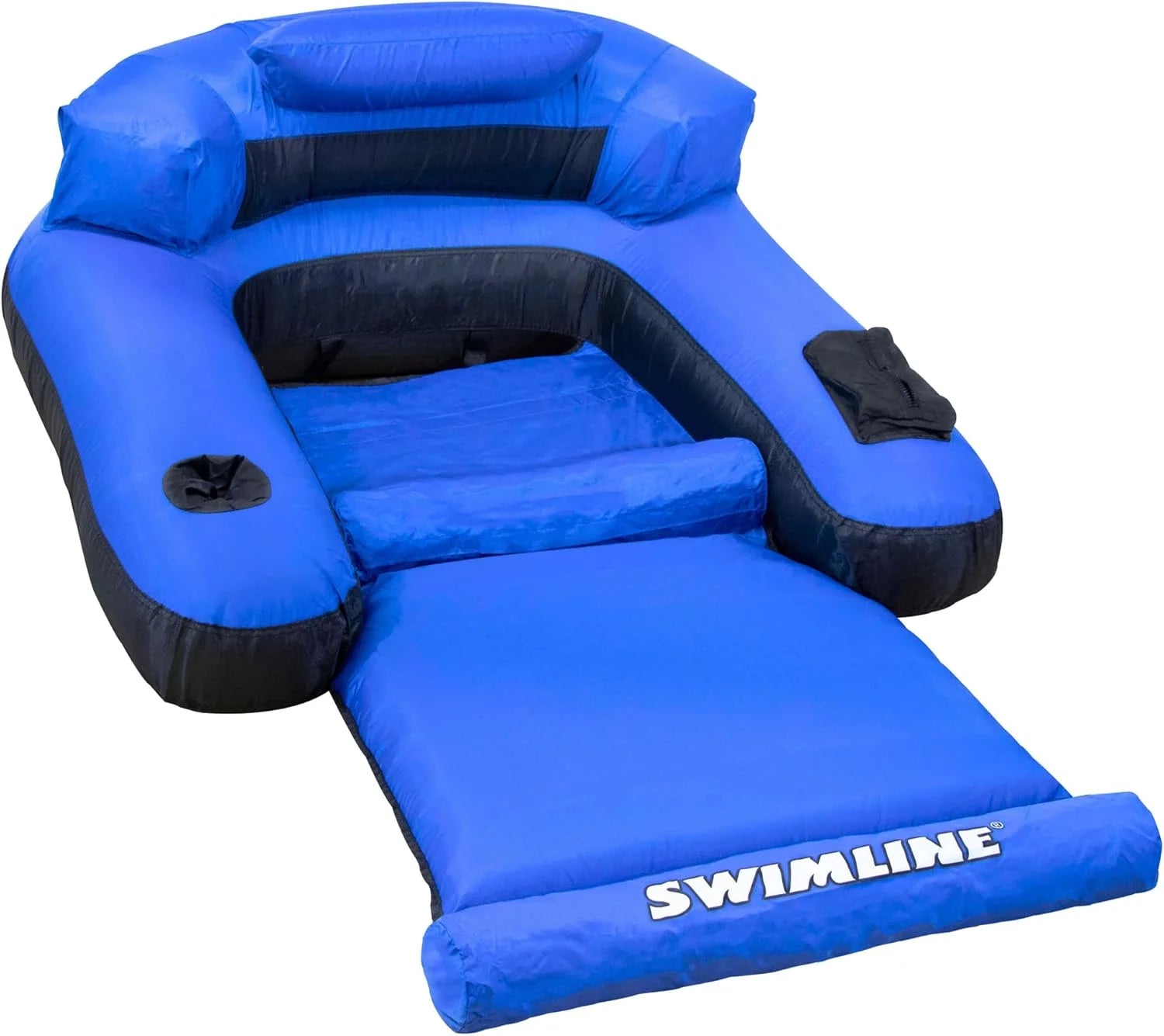 Discount SWIMLINE Solstice Fabric Covered Pool Float Mattress Red Lounger Raft for Adults & Kids I Comfortable Head Back Rest