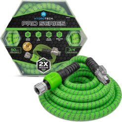 Lumi Discount HydroTech Pro Series 100 ft Max Flow Garden Hose, 3/4 in Diameter, Patented Force Control Technology delivers 2x max