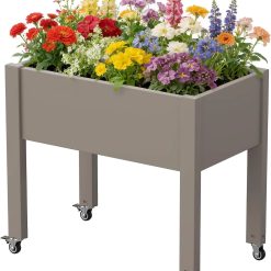 Alternative view of Discount Bifanuo Plastic Elevated Planter Box with Legs & Wheels