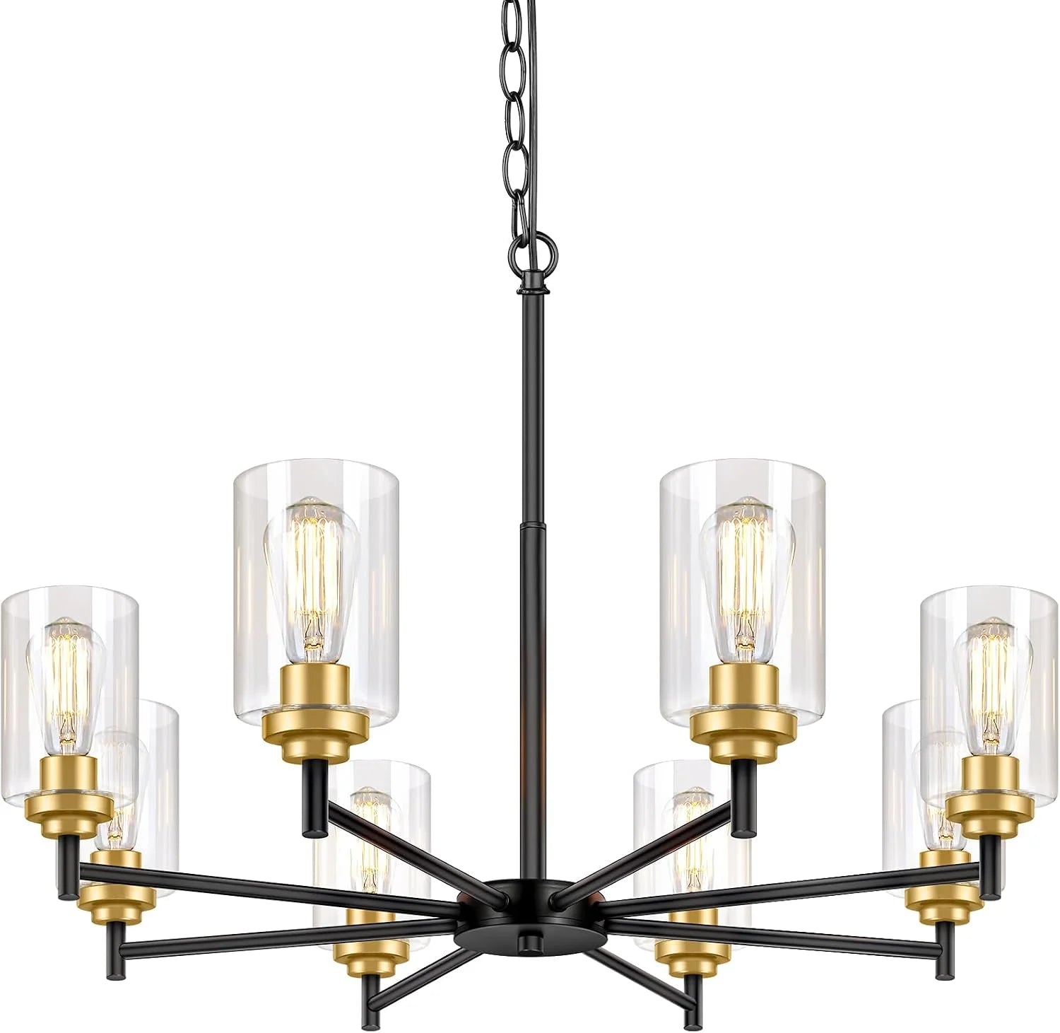 Discount 33.5” Dia 8-Light Chandelier for Dining Room Kitchen Island - Image 5