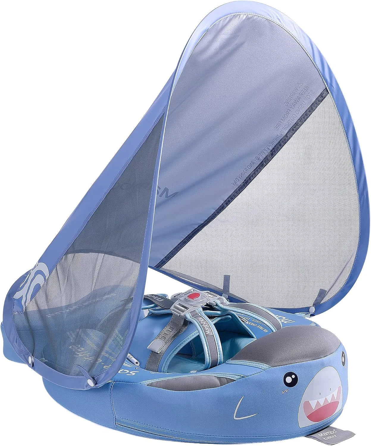 Lumi Discount Mambobaby Float Self-Inflating Baby Pool Floats Hammock with Canopy, Compressible Folding Baby Floating Bed - Image 4