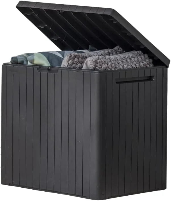 Discount Keter City 30 Gal Outdoor Storage Box and Patio Side Table - Image 4