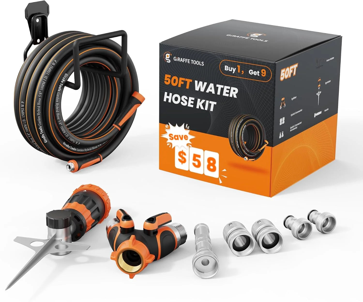 Lumi Discount Garden Hose 5/8, Water Hose Heavy Duty, 100ft Male to Female Fittings, Burst 600 PSI - Image 10