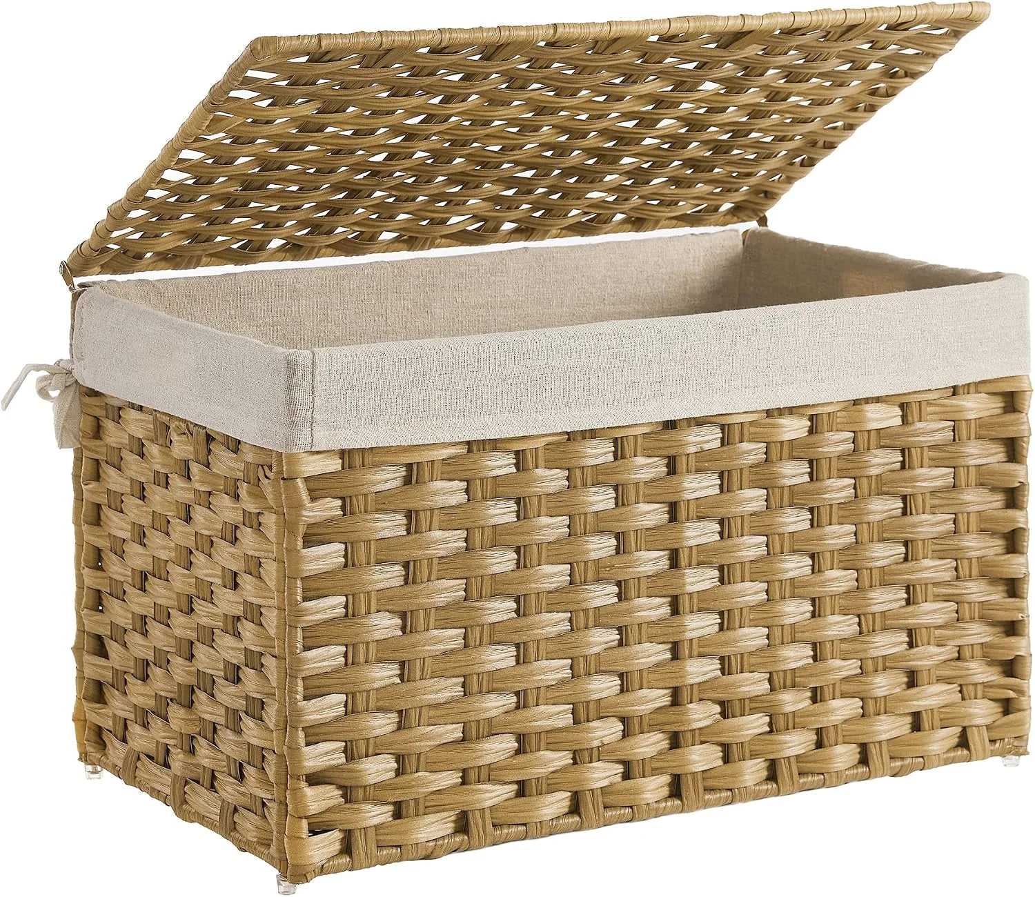 Discount Storage Basket with Lid, 9.2 Gallon (35L), Foldable, Blanket Storage Bin with Handles - Image 8