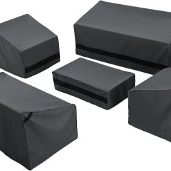 Alternative view of Lumi Discount loriano Patio Furniture Cover Set, 5 Piece Outdoor Furniture Cover Waterproof, 600D Heavy Duty Lawn Patio Set Covers