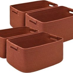 Alternative view of Discount 2 Pack Large Storage Basket for Organizing, 17.5x13x7 Woven Basket for Shelves, Closet Cube Storage Bins