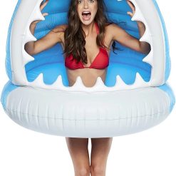 Discount Shark Inflatable Pool Float, Large Novelty Lounge Raft