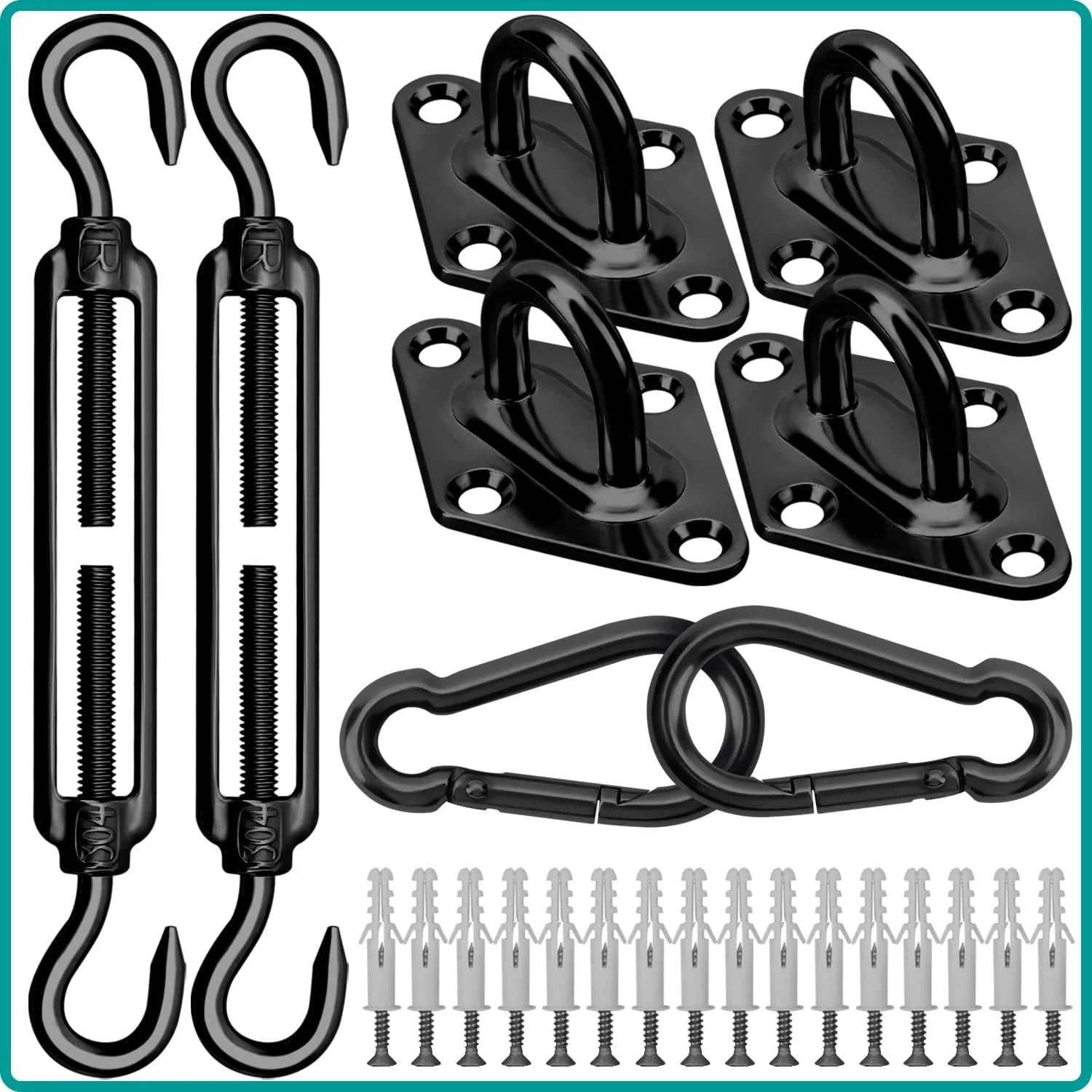 Lumi Discount Shade Sail Hardware Kit 6 Inch for Rectangle & Triangle Shade Sail Install - Image 5