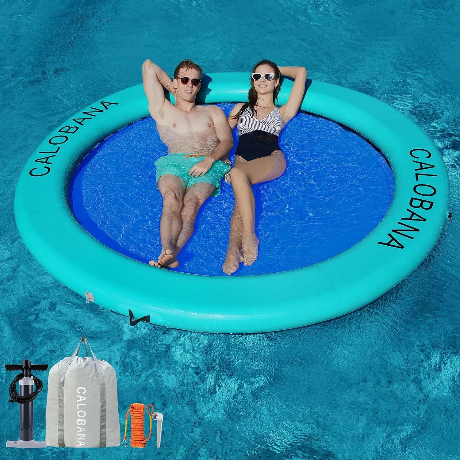 Lumi Discount Inflatable Water Hammock for Adults Lake Party Multi Person - Image 14