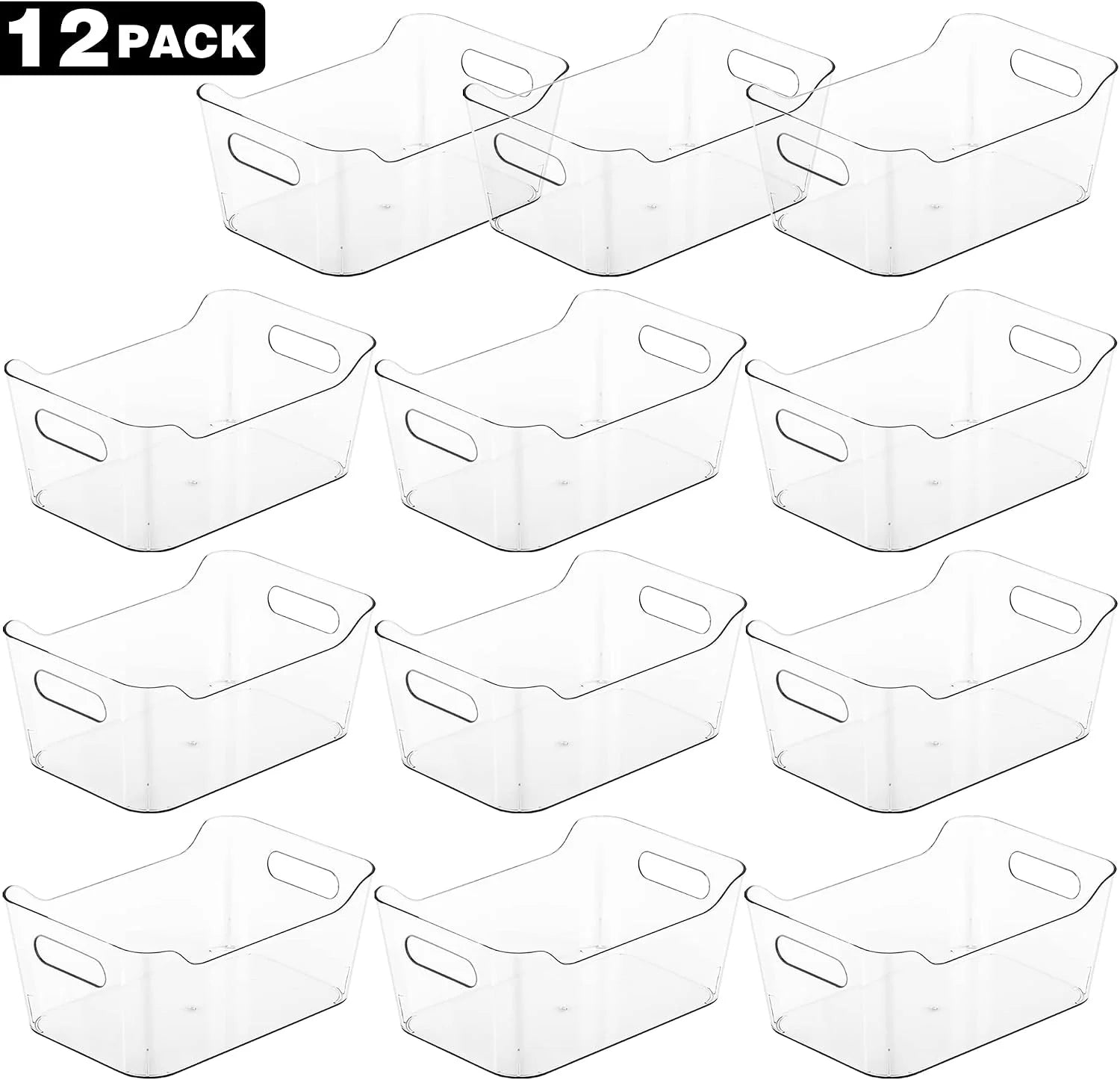 Discount Plastic Storage Bins, Multi-Use Organizer Bins, Pantry Organizer, Clear Storage Containers for Home - Image 4