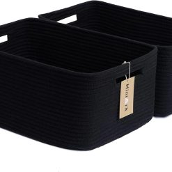 Alternative view of Discount Large Storage Baskets for Shelves, 17 x 13 x 7.5” Closet Organizers Bins for Clothes Blanket Towels, Baby Nursery