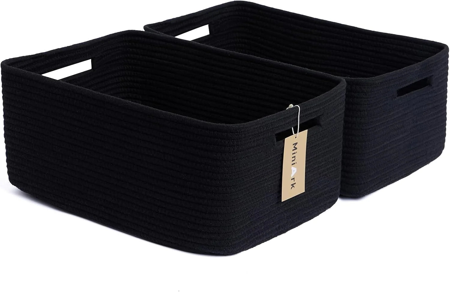 Discount Large Storage Baskets for Shelves, 17 x 13 x 7.5” Closet Organizers Bins for Clothes Blanket Towels, Baby Nursery - Image 2