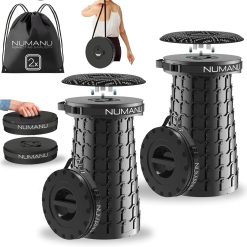 Discount 2026 Upgraded XXL Collapsible Stool with Cushion & Bag, 1000lbs Max Weight, 19.7 Heavy Duty Portable Retractable