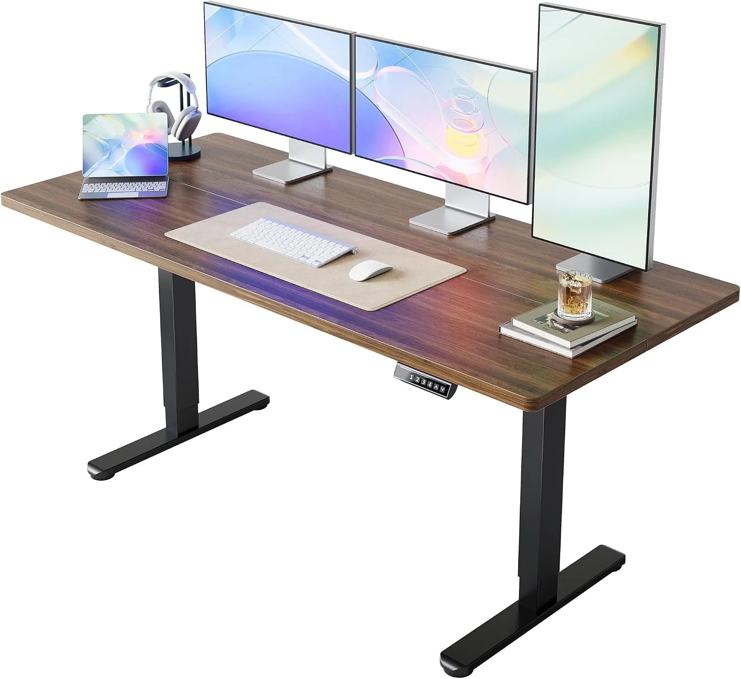 Lumi Discount HUANUO 32 Small Electric Standing Desk Adjustable Height, 4 Memory Height Settings - Image 3