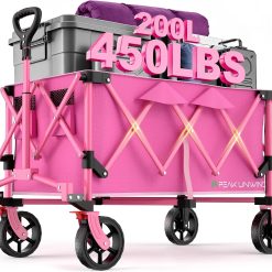 Alternative view of Lumi Discount Foldable Carts, Collapsible Wagon with Wheels, 450LBS Heavy Duty Beach Wagon Cart