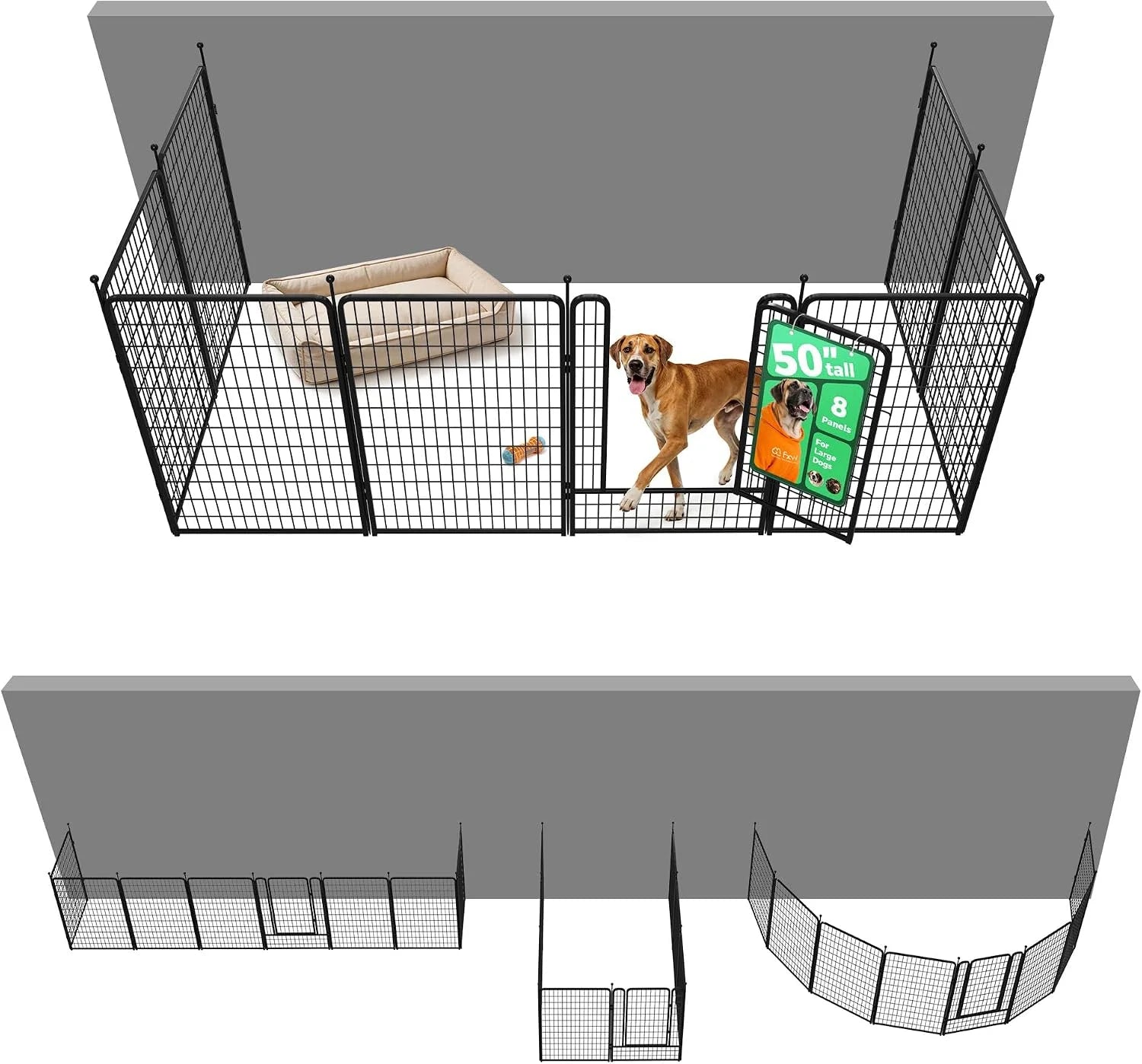 Discount Rollick Dog Playpen, Indoor, 24 H, 8 Panels - Image 95