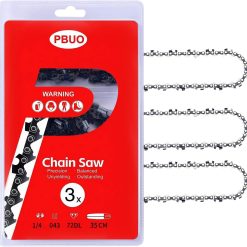 Discount PBUO 16 Inch Chainsaw Chain Replacement, 3/8 LP Pitch .043 Gauge 55 Drive Links, Fits Stihl MS170, MS171, MS180c, Semi-Chisel Low-Kickback Design, 3 Pack