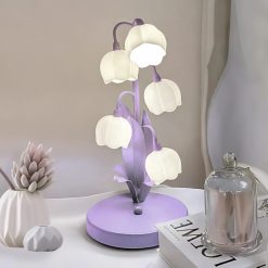 Alternative view of Discount Flower Lamp for Home, 3-Color Temperature, Bedside Vintage Table Lamps