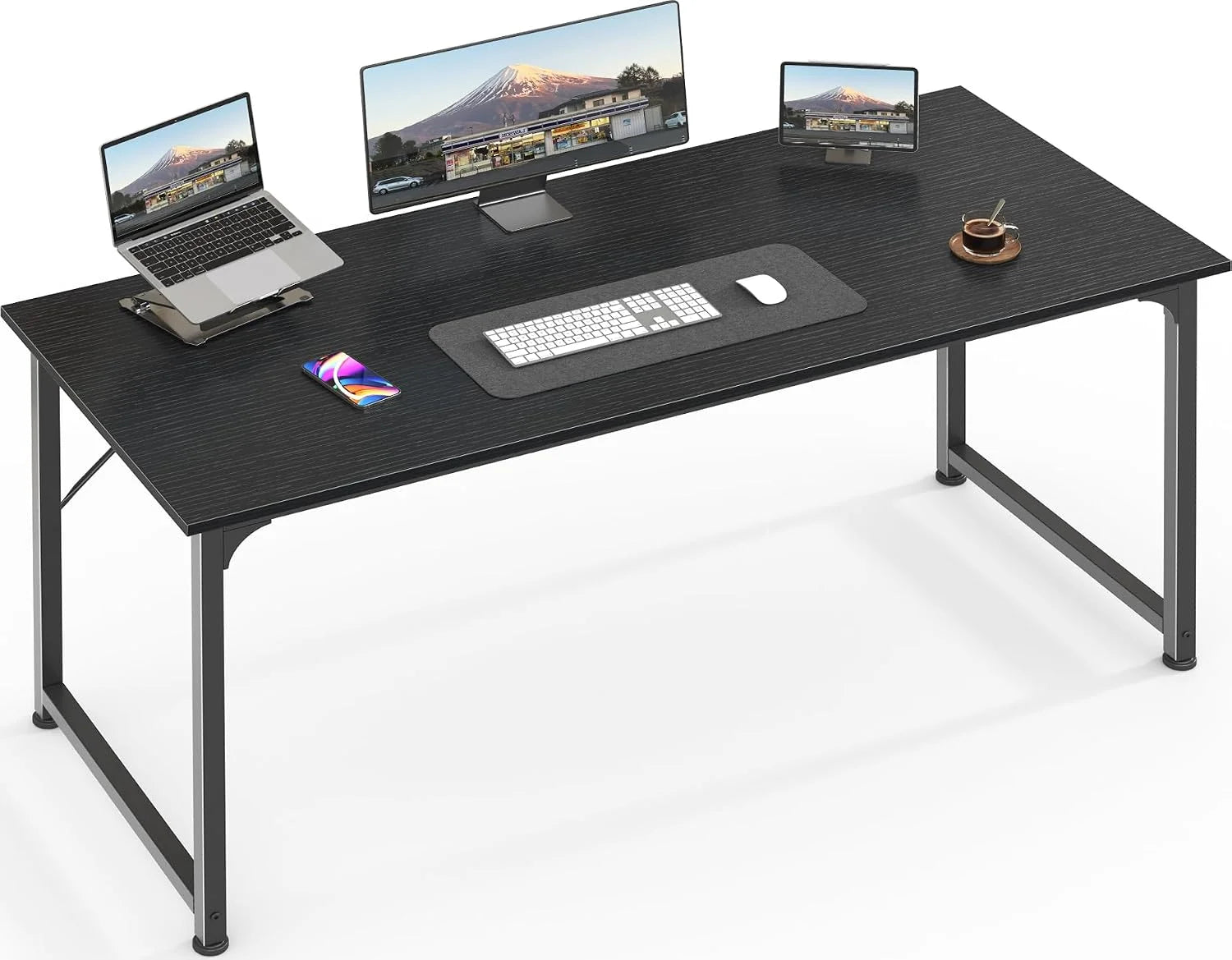 Lumi Discount Computer Desk, 55 Inch Home Office Desk - Image 12