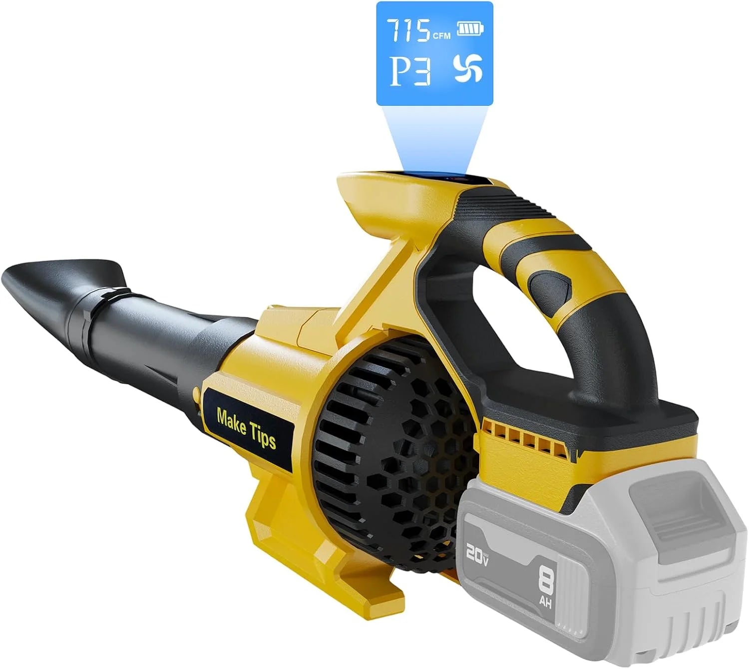 Lumi Discount Leaf Blower for Dewalt 20V Max Battery (Tool Only) " Powerful Brushless Motor Delivers Up to 715 CFM & 150 MPH - Image 2