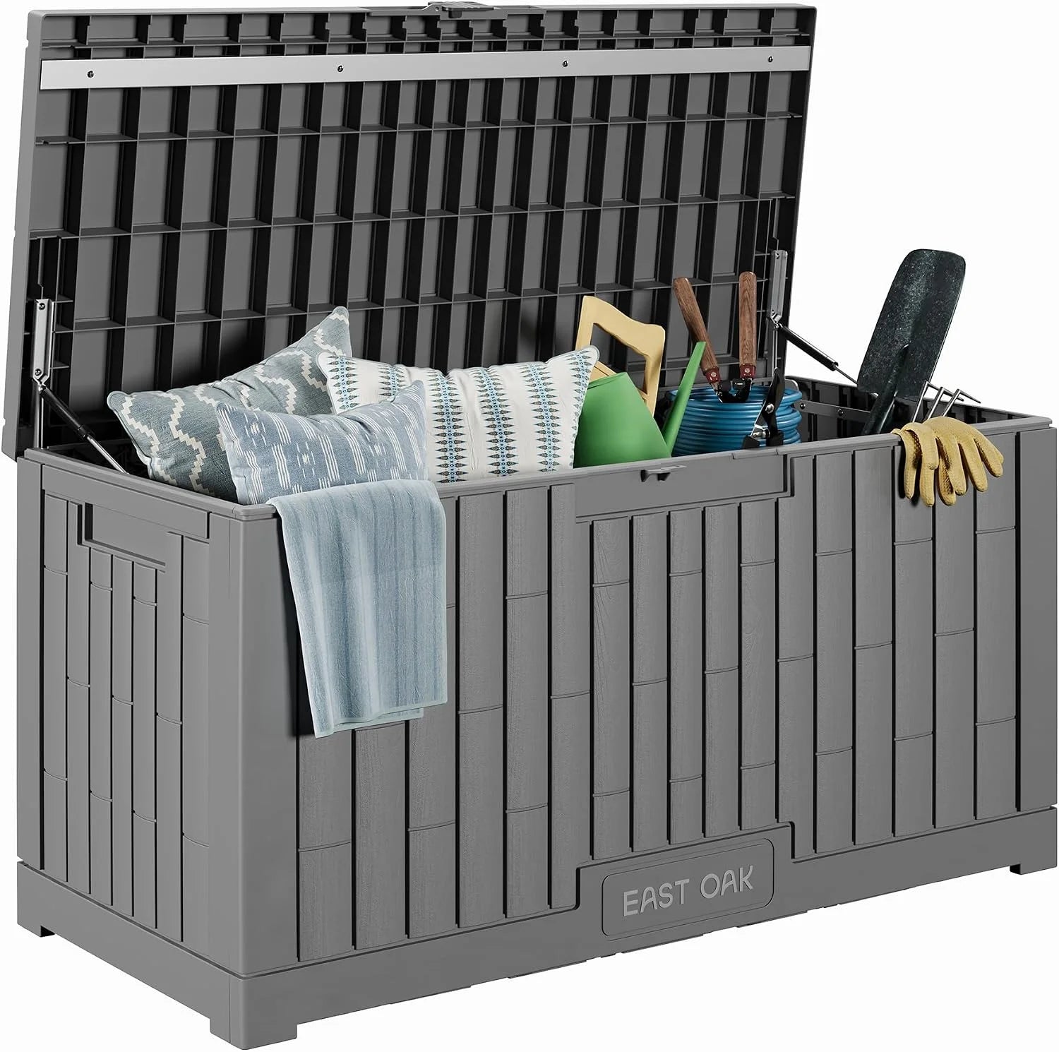 Lumi Discount OAK Outdoor Storage Box, 31 Gallon Deck Box Indoor and Outdoor Use, Waterproof Resin Storage Bin for Package Delivery - Image 7
