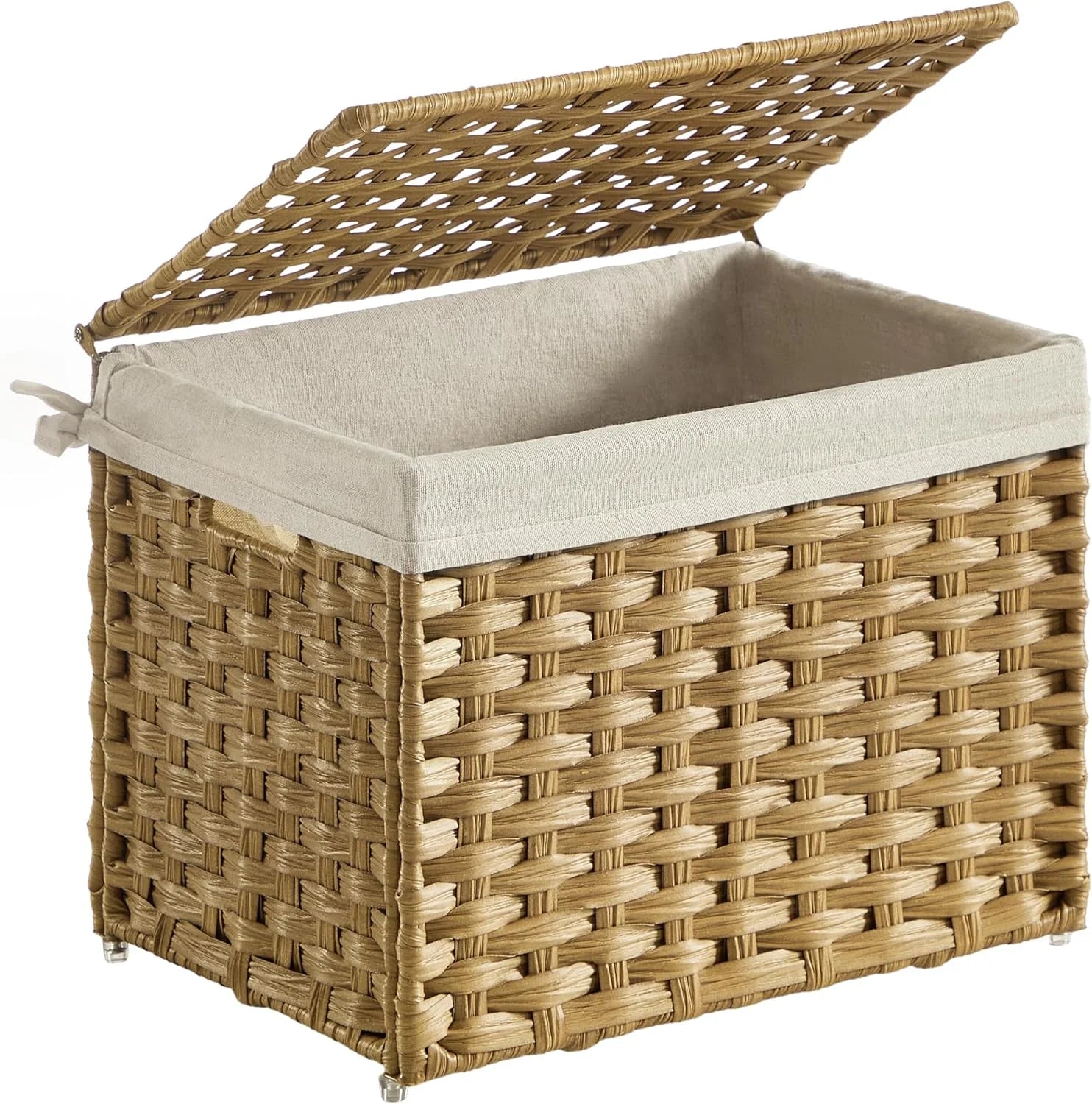 Discount Storage Basket with Lid, 9.2 Gallon (35L), Foldable, Blanket Storage Bin with Handles - Image 3