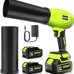 Lumi Discount Leaf Blower Cordless with Battery and Charger, 980, 000 RPM, Extended Nozzle