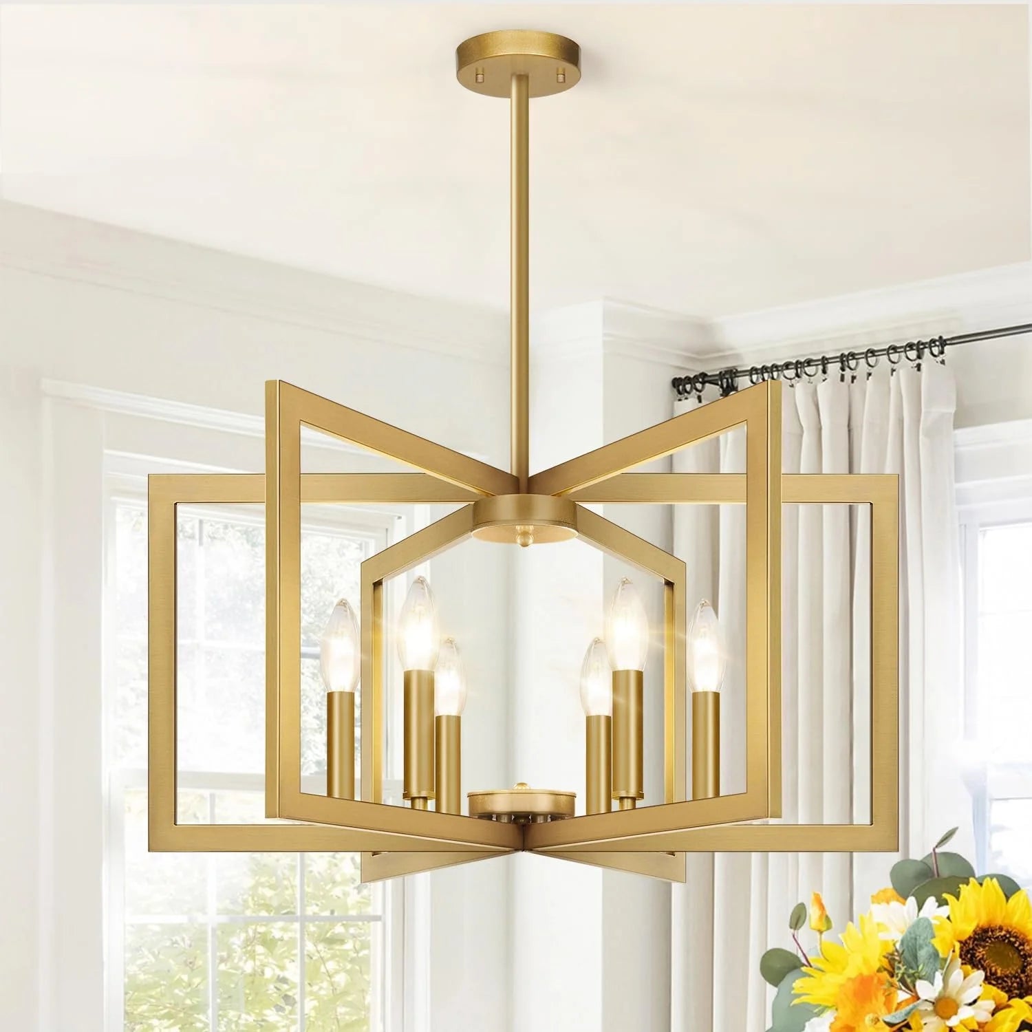 Discount 25-61 Height Adjustable Modern Matte Black Chandelier for Dining Room - Image 11