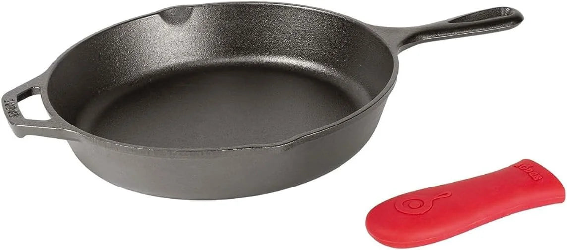 Lumi Discount Seasoned Cast Iron Skillet Set 8, 10.25 & 12 Inches - Image 3
