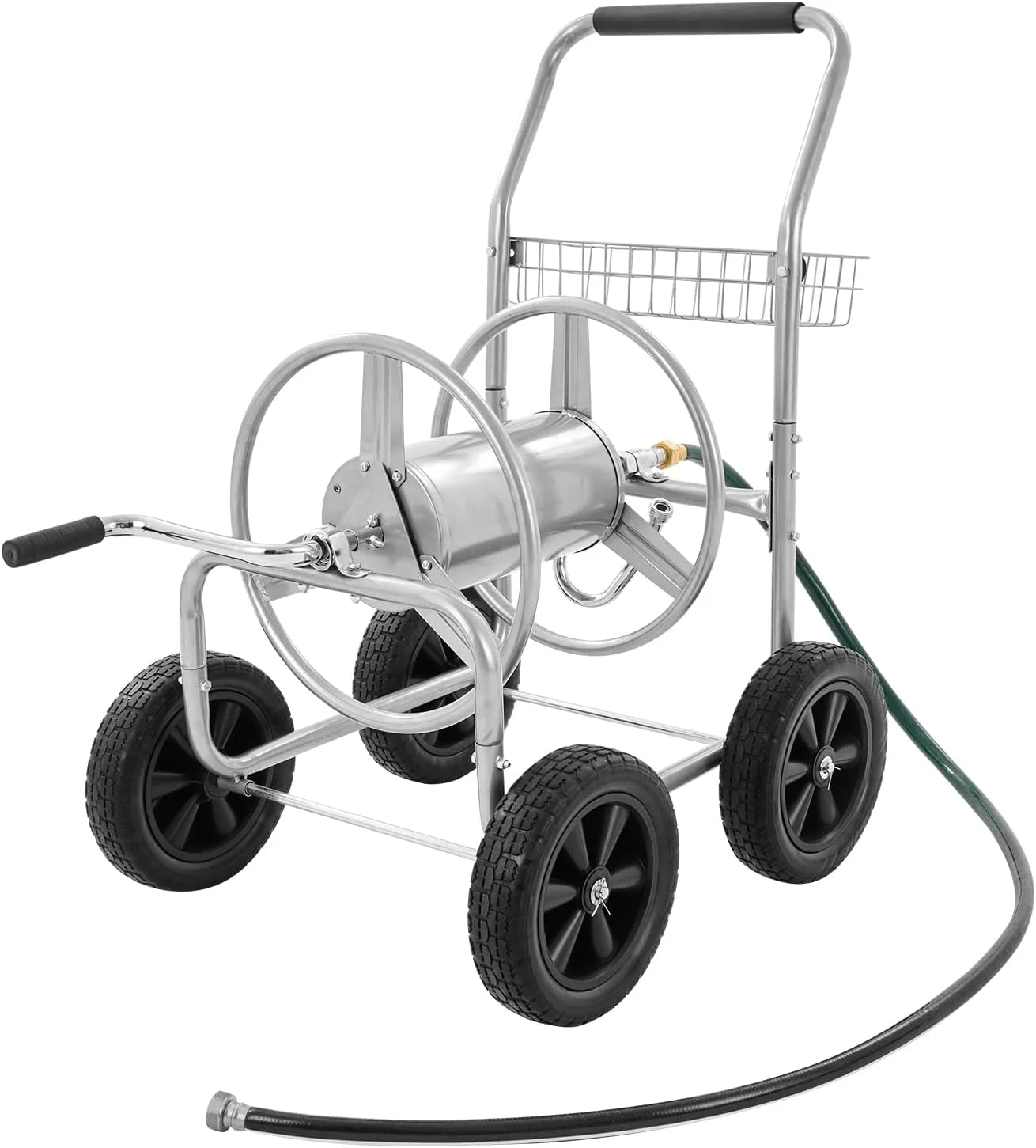 Lumi Discount Hose Reel Cart, Hold Up to 250 ft of 5/8鈥欌€?Hose, Garden Water Hose Carts Mobile Tools with 4 Wheels - Image 3