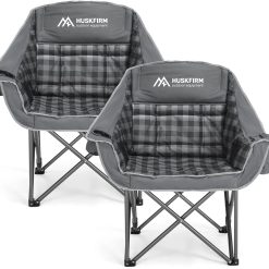 Alternative view of Discount 2 Pack Camping Chairs Oversized Padded Camping Chair Heavy-Duty Foldable Camping Chairs with Cup Holder
