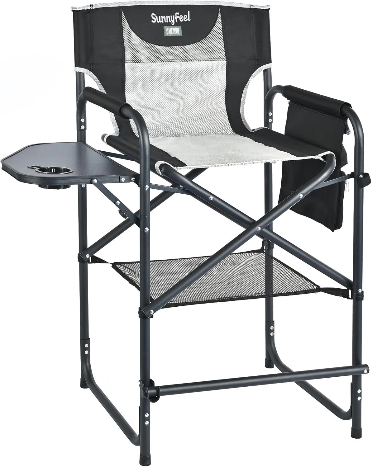 Lumi Discount SUNNYFEEL Camping Directors Chair, Heavy Duty, Oversized Portable Folding Chair with Side Table - Image 18