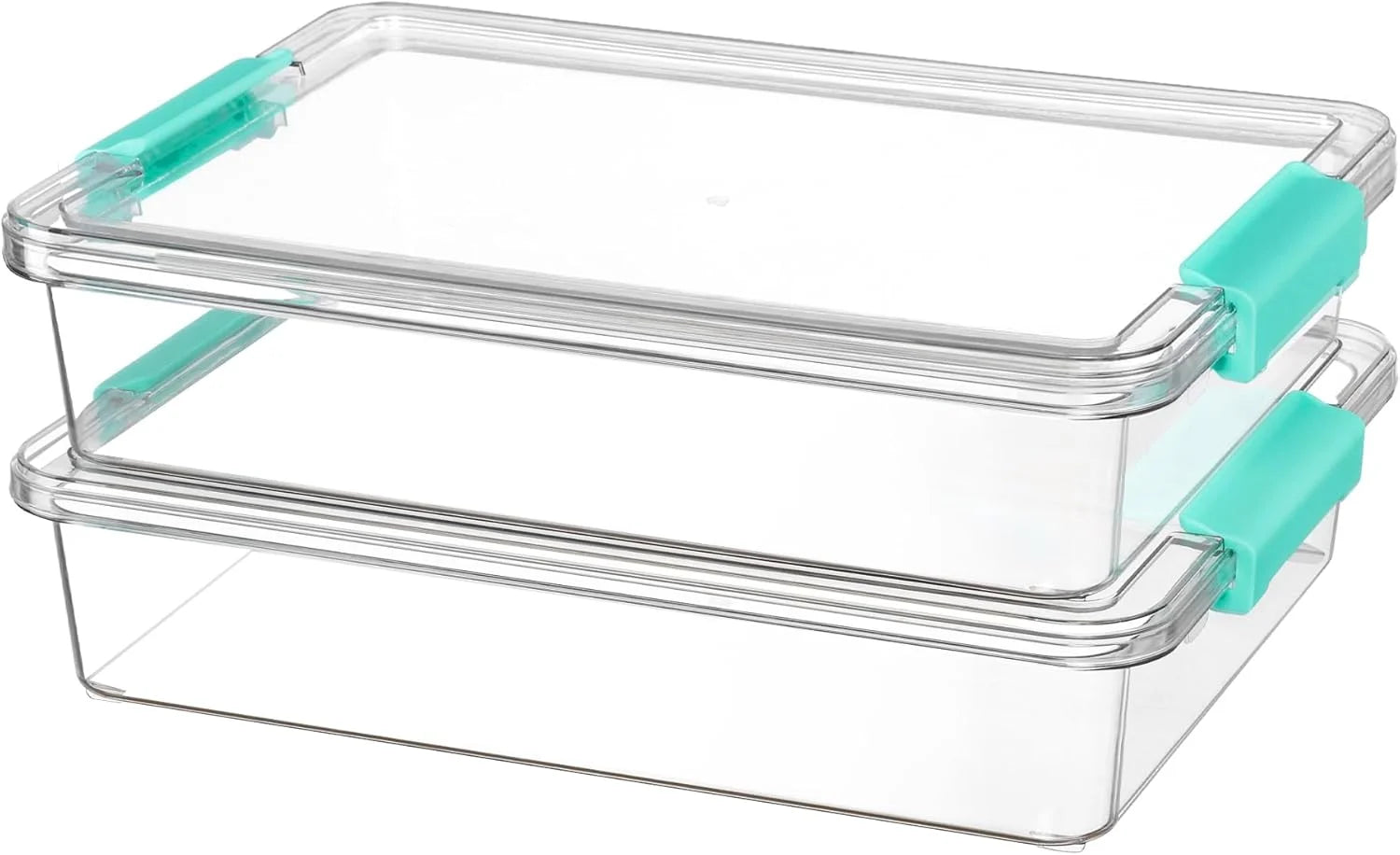 Discount 4 Pack 6 Qt Plastic Storage Bins with Lids, Clear Sensory Bins, Stackable Containers for Organizing School - Image 9
