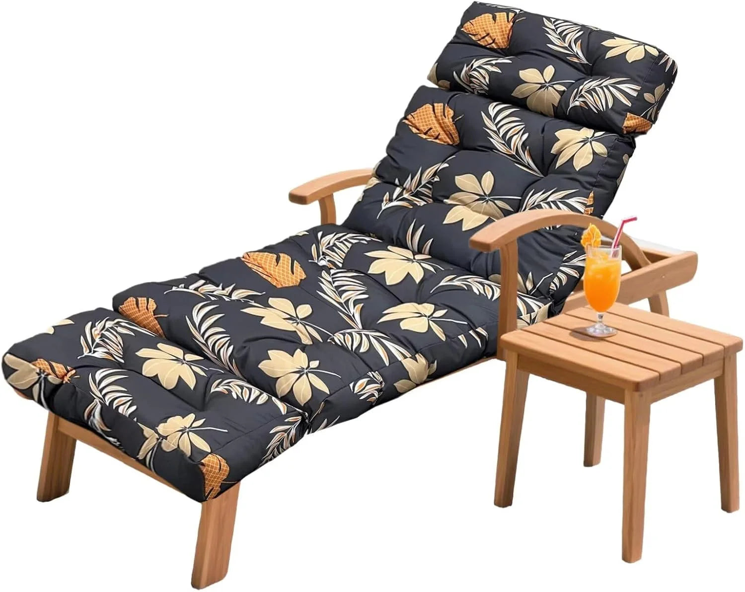 Lumi Discount HCyopin Outdoor Chaise Lounge Chair Cushion 75.1 x 23.6 x 4.7in, Waterproof Replacement Cotton Patio Thickened Pool Lounge Chair Cushion - Image 8