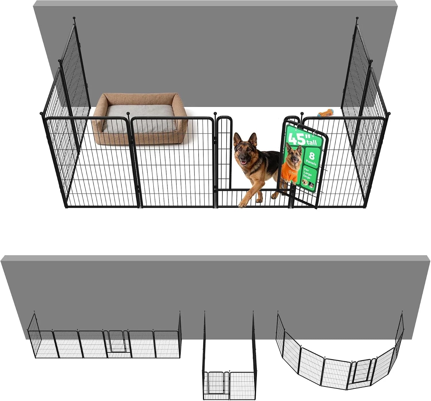 Discount Rollick Dog Playpen, Indoor, 24 H, 8 Panels - Image 39